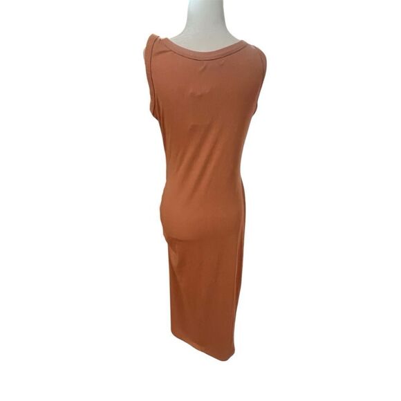 NWT l*space ribbed women's sandpiper‎ dress in size large with ruching and slit - Picture 8 of 11